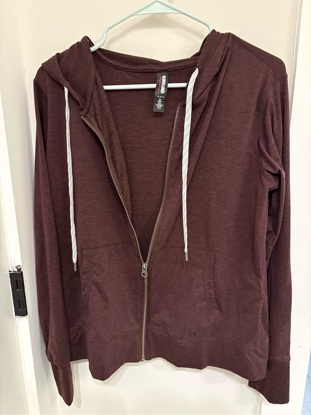 Vuori Dupe Kirkland Signature Brown Zip-Up Hoodie